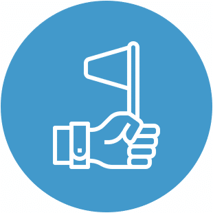 blue circle site visit icon