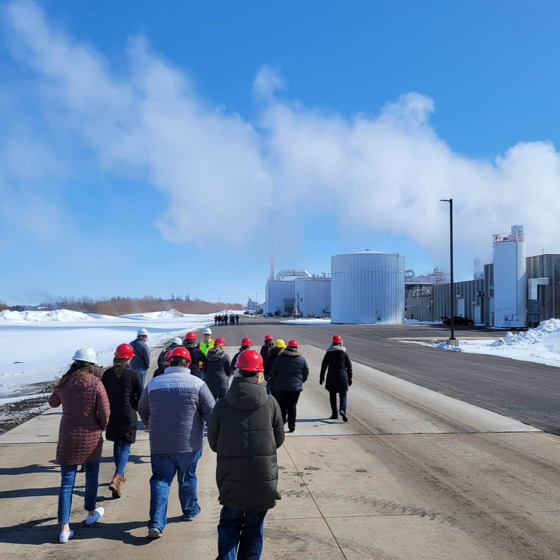 linc cohort walking on tour in the snow