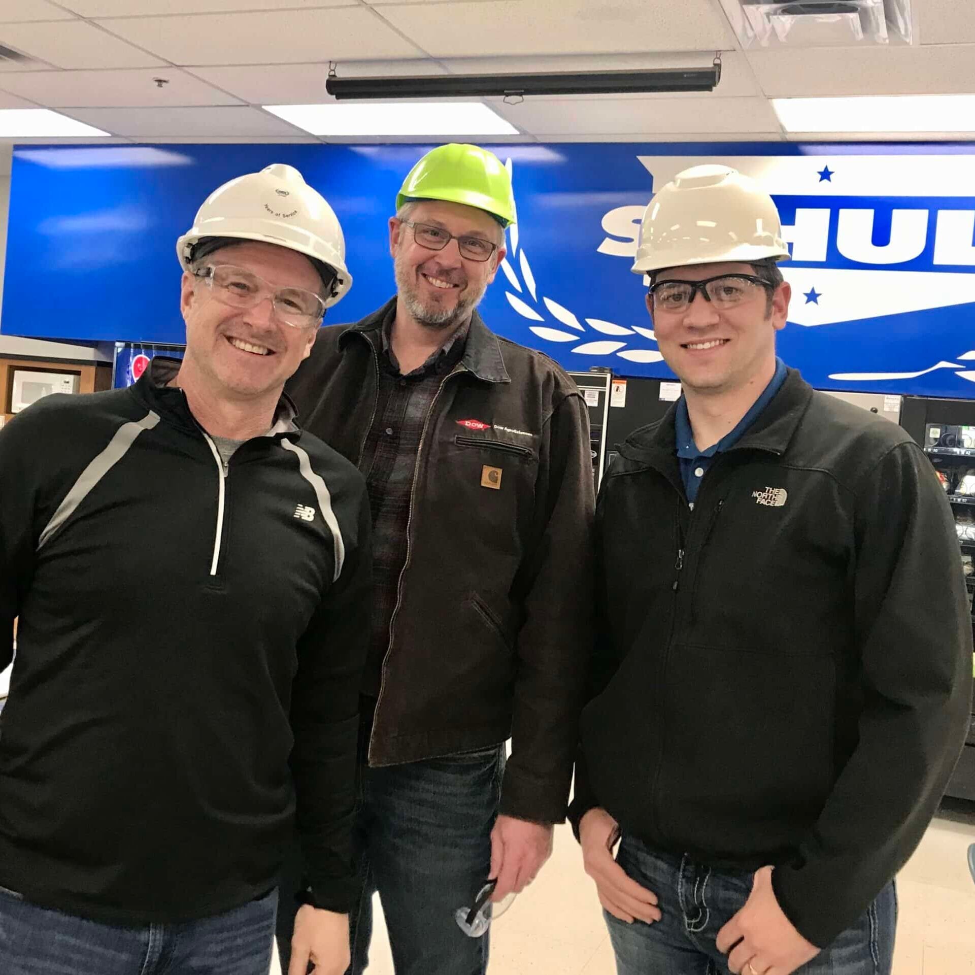 Team at linc redwood county cohort tour at schult homes