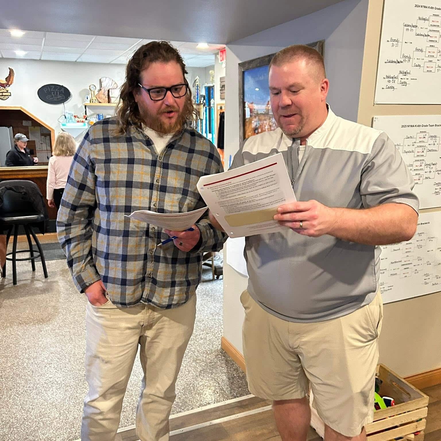 two men doing linc leadership training together